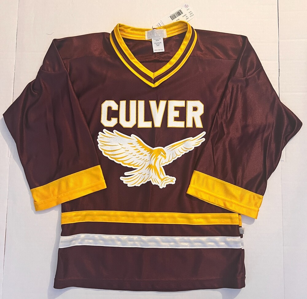Third Street Culver Eagles Hockey Jersey Youth M 10-12 Maroon V Neck Pullover